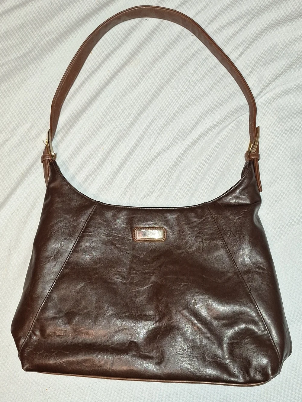 MODANI Dark Brown Simulated Leather Shoulder Bag
